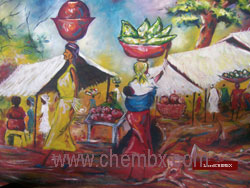 Portrait of a child painted with acrylic on canvas &ndash; Chembx art